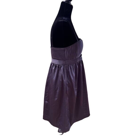 BCBGeneration Black Satin Mini Cocktail Dress Size 6. NEW - Picture 2 of 12
